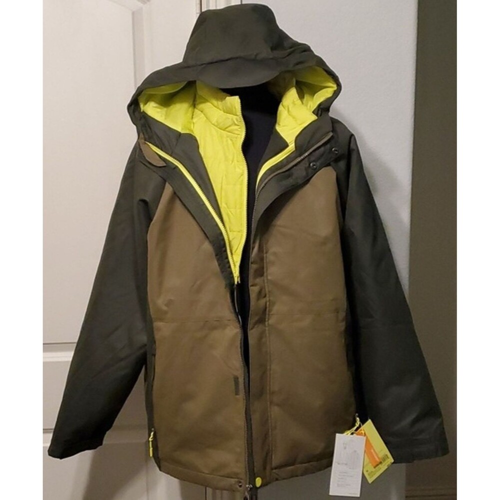 All In Motion 3-In-1 Men's Winter Hooded Jacket W/Detachable Puffer Inside XXL